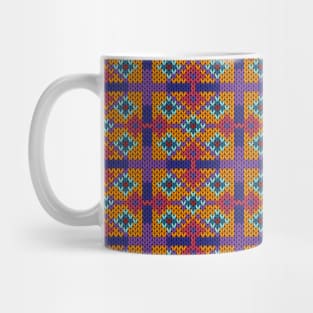 Multi-Color Knitting Pattern Mug